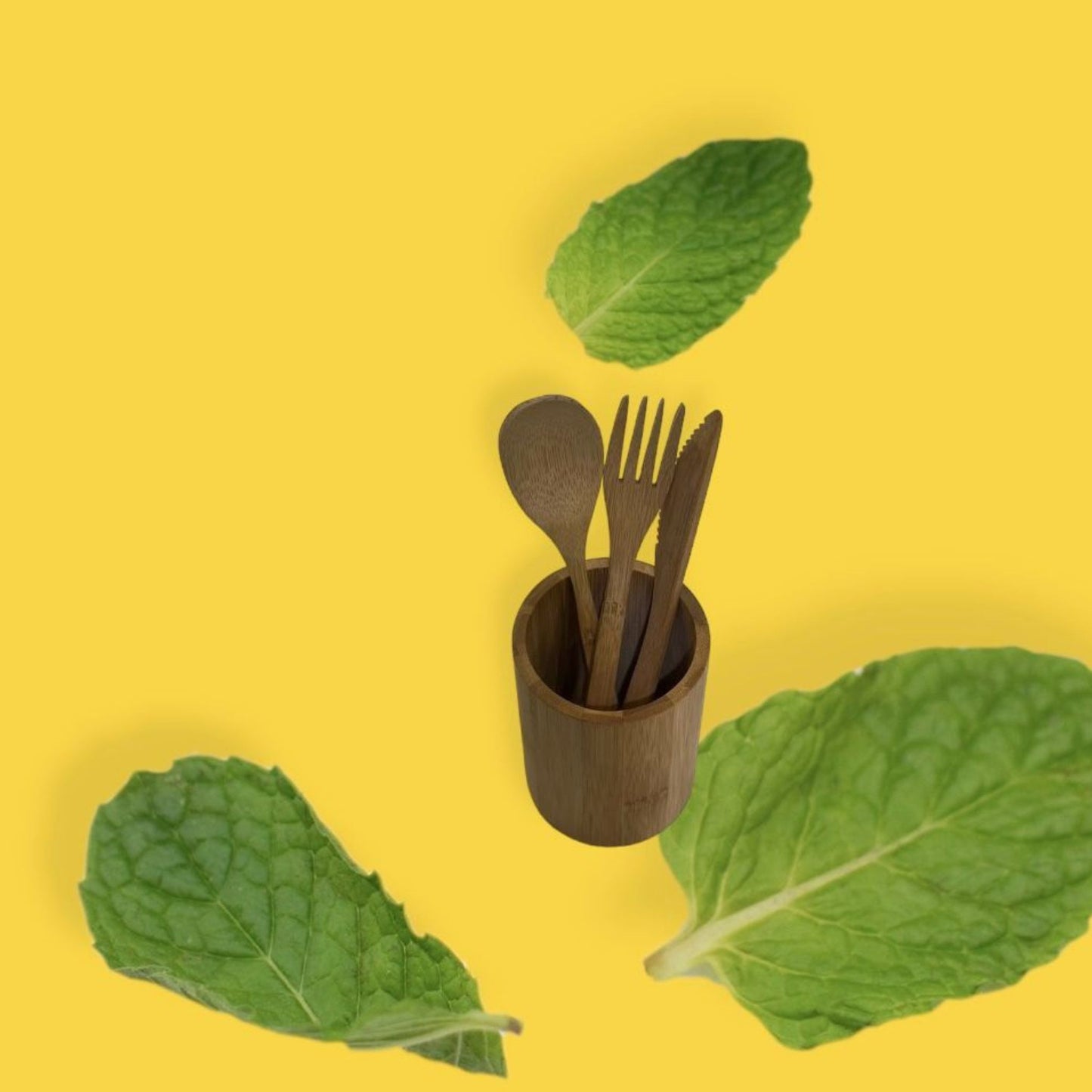 Natural Bamboo Cutlery Set centre