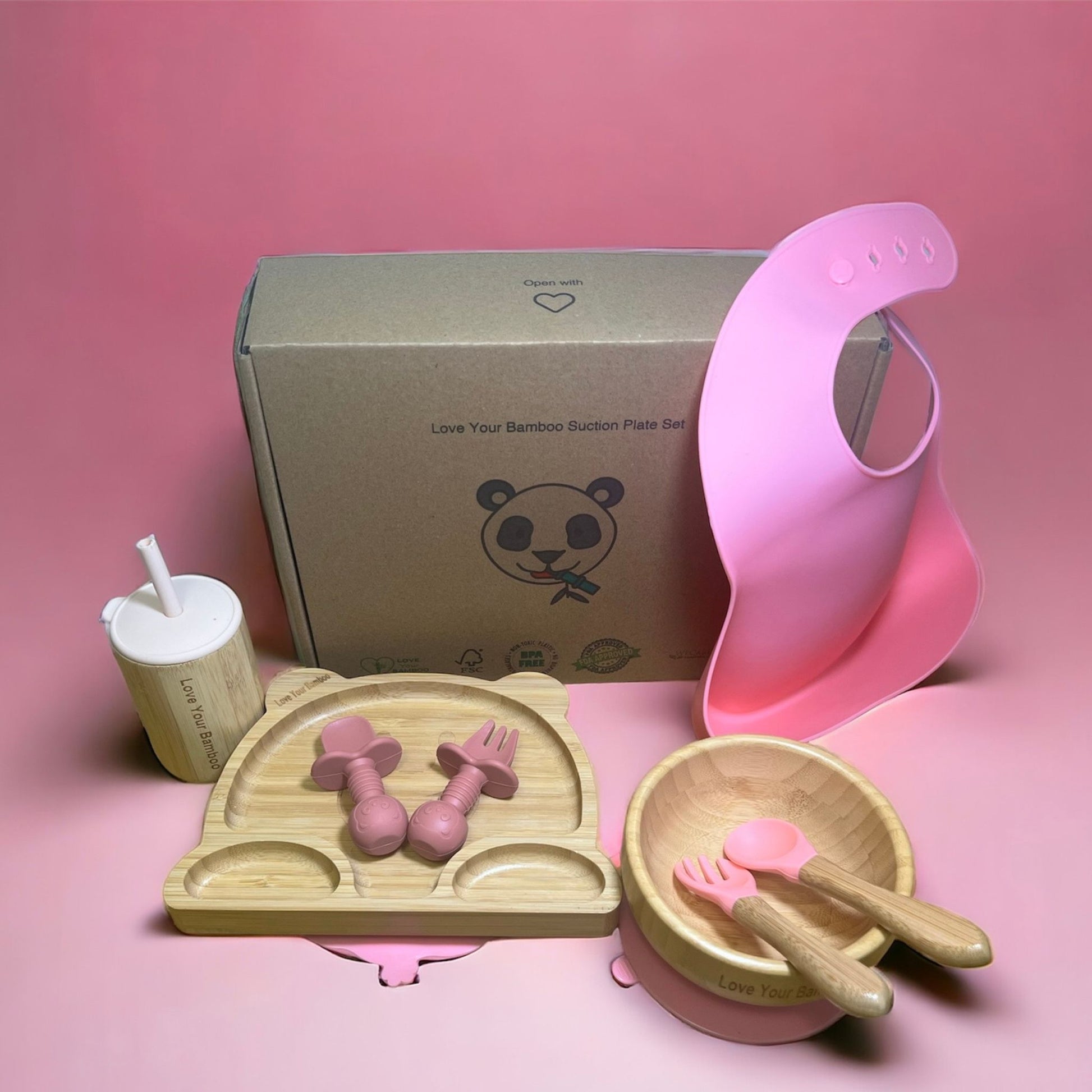 Bamboo Baby Suction Plate Set