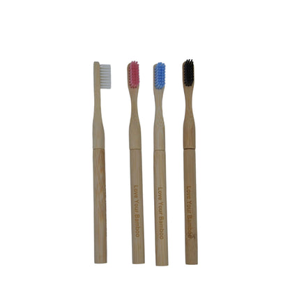  biodegradable Bamboo Toothbrush with Replacement Heads fitted