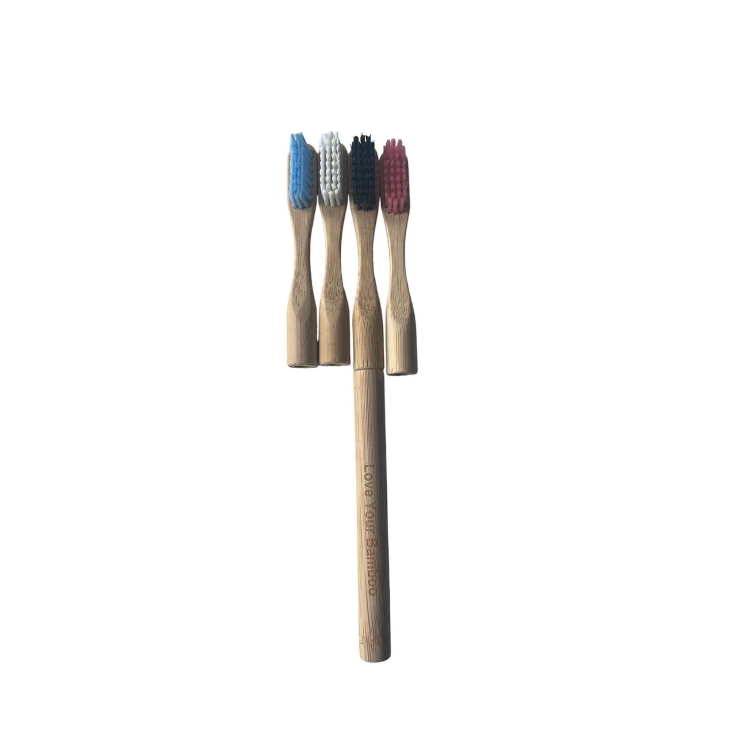  biodegradable Bamboo Toothbrush with Replacement Heads one fitted